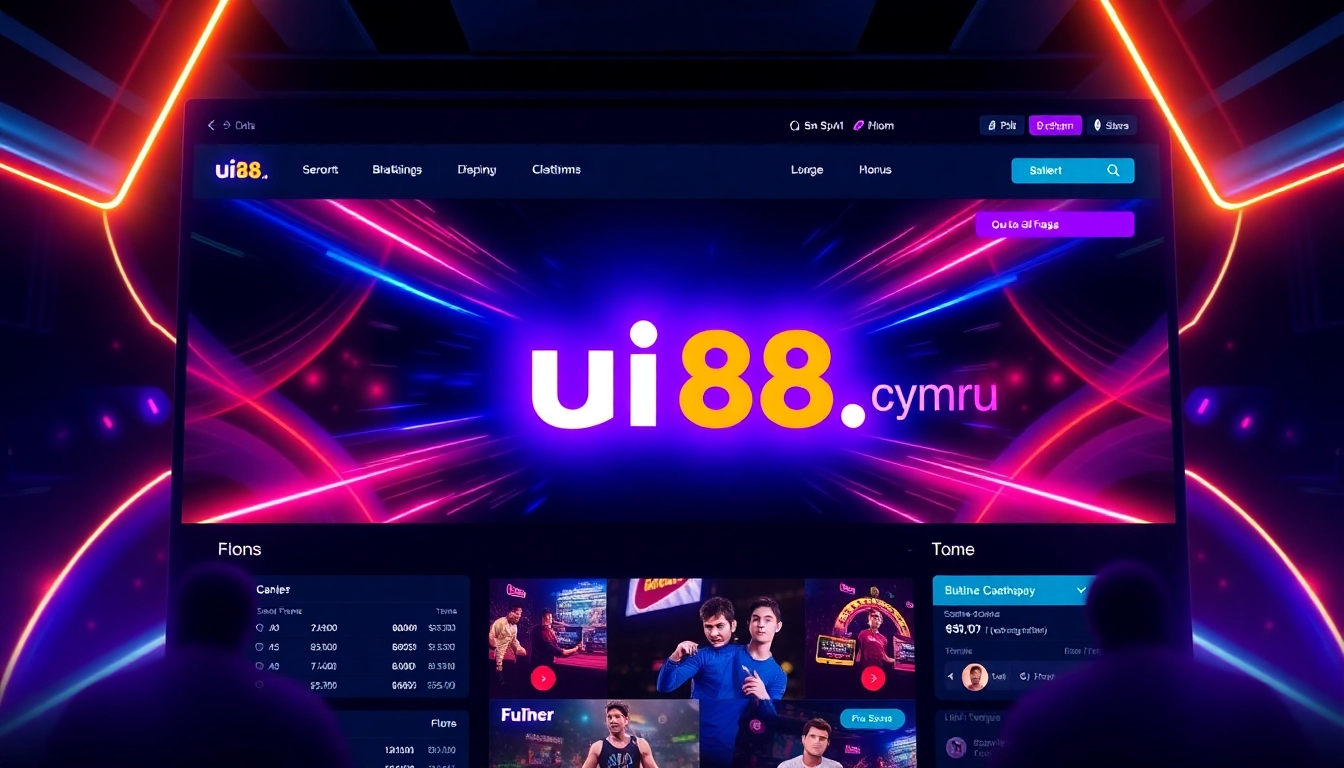 Engaging visual of the uu88.cymru betting platform interface highlighting user interaction and vibrant colors for online gaming excitement.