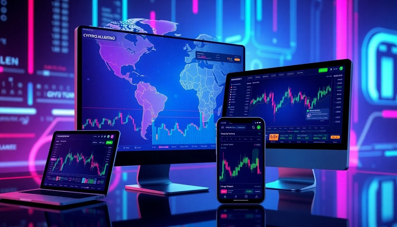 Full view of aicoin下载 platform showcasing real-time加密市场行情 on smartphones and desktops, emphasizing security and ease of use for investors.