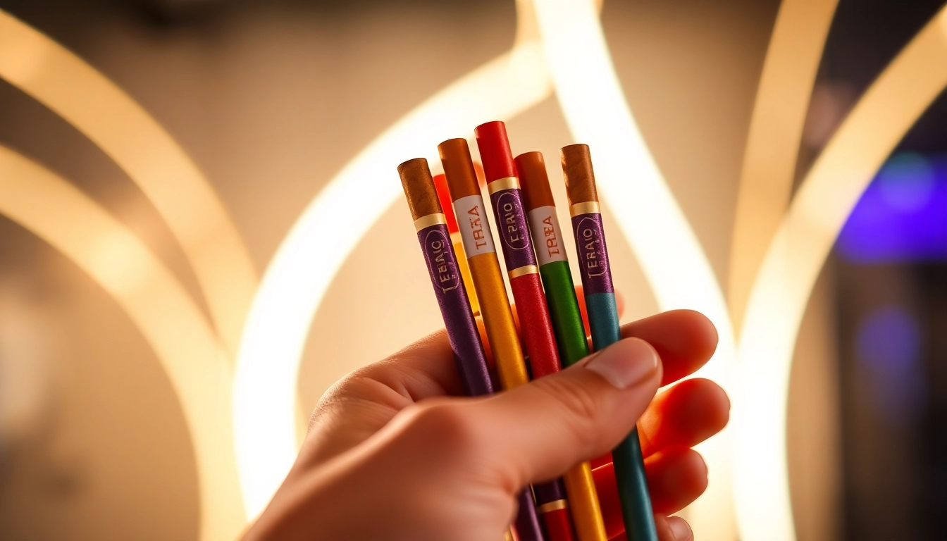 A sleek image showing Terea sigara sticks with vibrant packaging, highlighting the product's premium design and exclusive compatibility with IQOS Iluma devices.