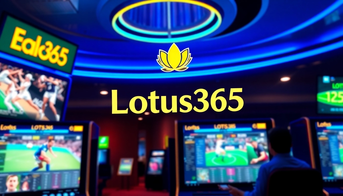 Engaging Lotus365 betting platform with vibrant sports graphics, emphasizing trust and excitement for users in India.