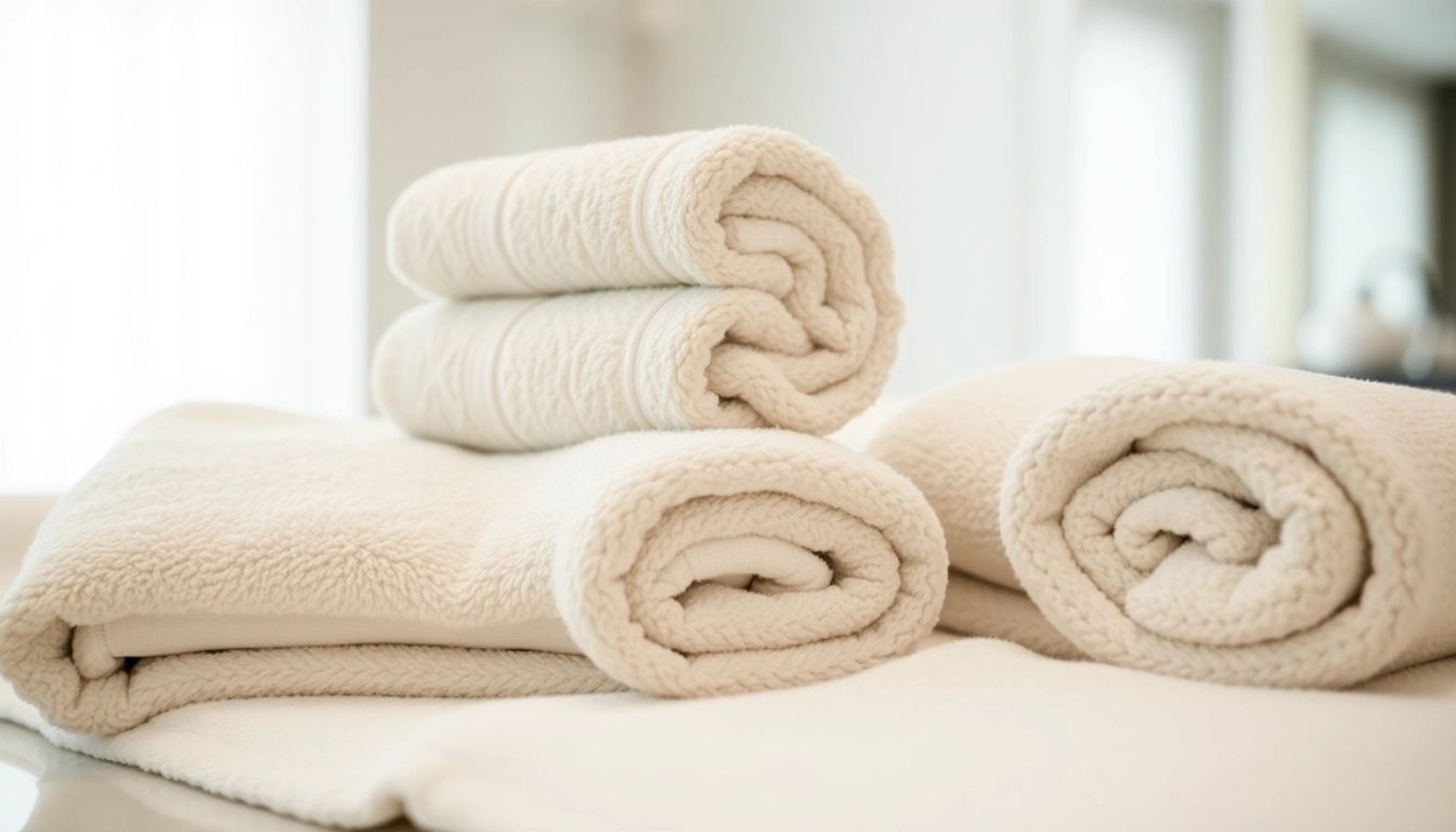 Professional hotel towel supplier showcasing high-quality, plush towels ideal for luxury hotels and hospitality settings.