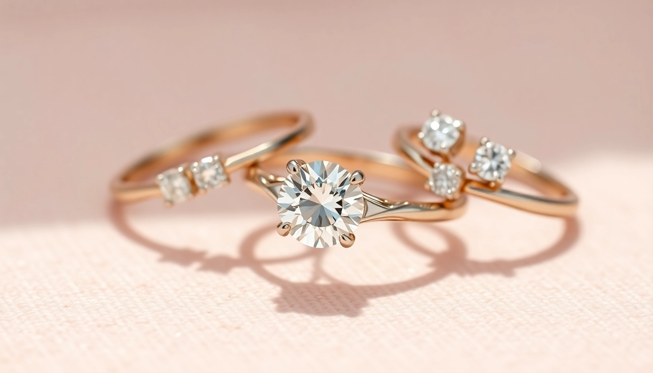 Modern engagement rings showcasing sleek designs, sparkling diamonds, and minimalist settings for elegant proposals