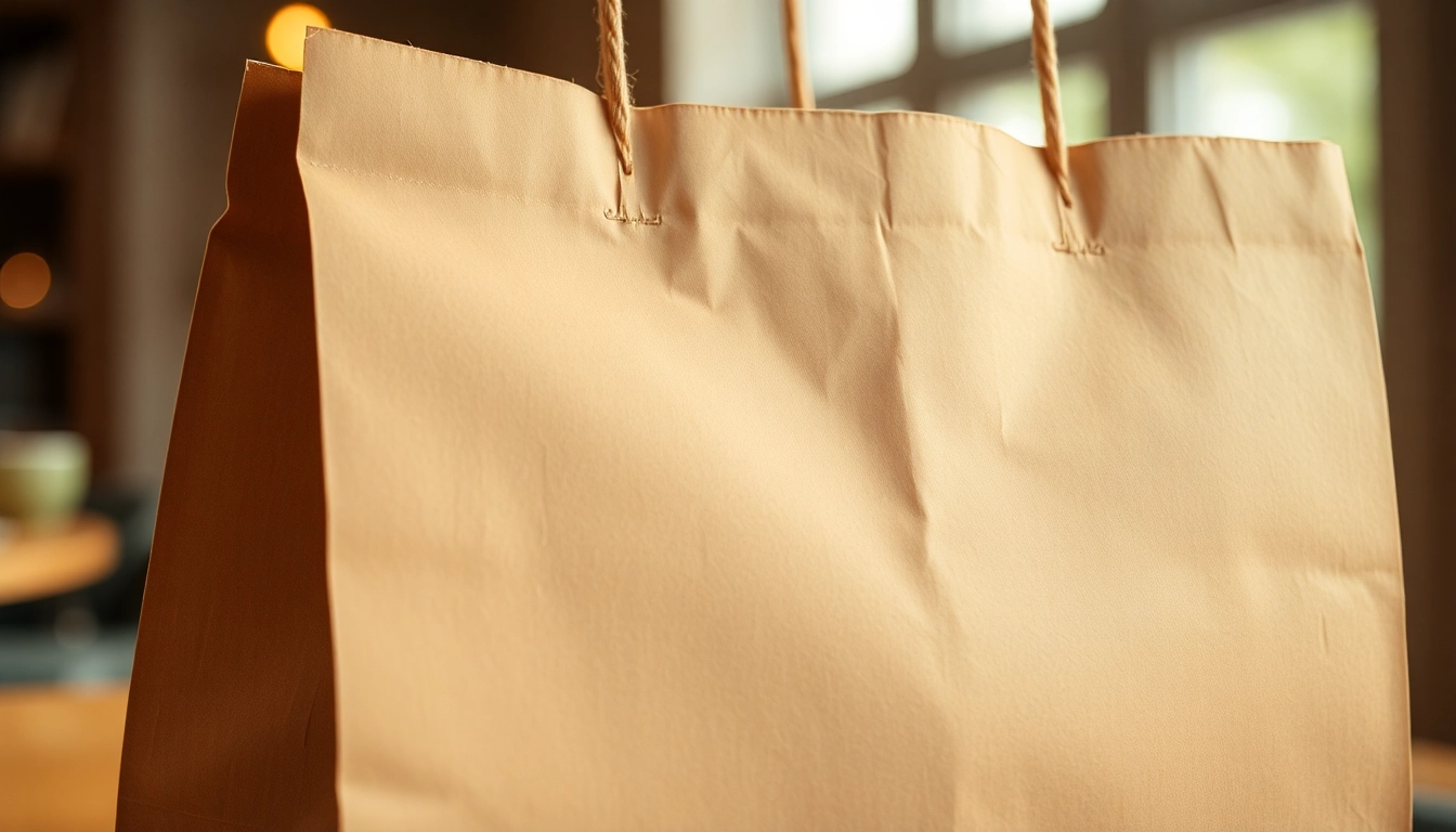 Eco-friendly paper bag with handcrafted design showcasing torba papierowa for sustainable
