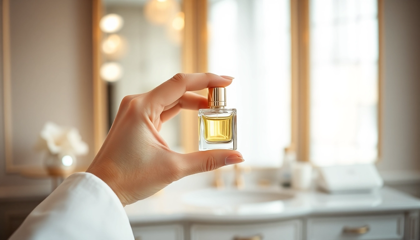 Engaging scene of a person ordering parfumproben bestellen online to experience unique