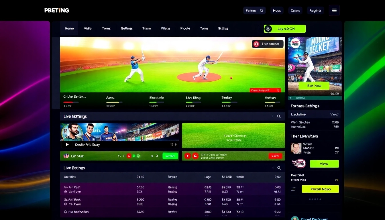 Cricbet99 online cricket betting platform with live match visuals and user-friendly interface