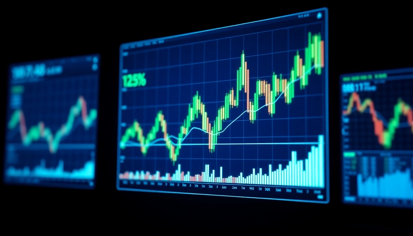 Trading view platform displaying real-time trading charts and market data analysis