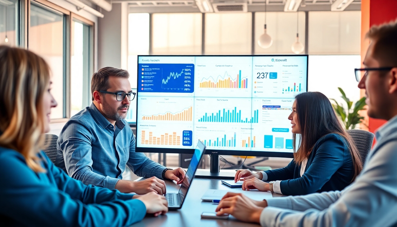 Leading agency seo team analyzing digital marketing strategies for business growth