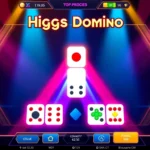 The top up higgs domino process displayed on a mobile screen with colorful game icons and